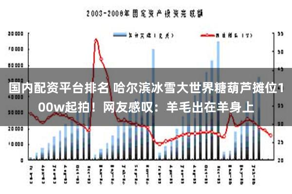 国内配资平台排名 哈尔滨冰雪大世界糖葫芦摊位100w起拍！网友感叹：羊毛出在羊身上