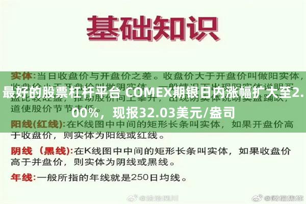 最好的股票杠杆平台 COMEX期银日内涨幅扩大至2.00%，现报32.03美元/盎司